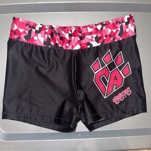 Cheer Athletics Onyxcats WORLDS practice wear shorts